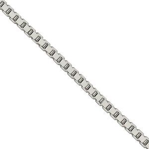 2.5mm Sterling Silver, Solid Box Chain Necklace, 30 Inch